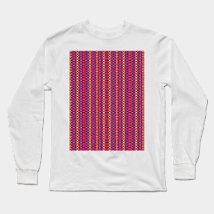 Lacy Colorful Digital Stripes Long Sleeve T-Shirt